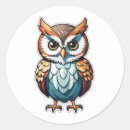 Search for cute owl art stickers Cartoon