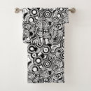 Search for black and white abstract bath towels Curves