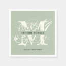 Search for sage green napkins Typography