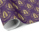 Search for gold feathers wrapping paper Purple