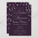 Search for purple and silver bridal shower invitations Elegant