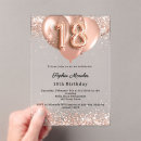 Search for balloons birthday invitations Rose gold