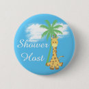 Search for blue giraffe badges Baby shower