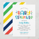 Search for sprinkle baby boy shower invitations Rainbow sprinkles