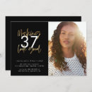 Search for age birthday invitations Black and gold