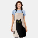 Search for cat black aprons Retro style