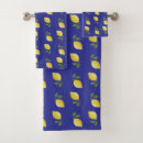 Search for navy blue and yellow bathroom accessories Simple