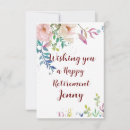 Search for floral retirement cards Watercolor