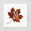 Search for maple leaf business cards Autumn