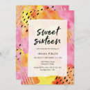 Search for abstract birthday invitations Pink