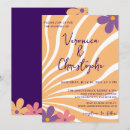 Search for orange and purple wedding invitations Typography