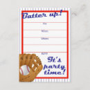 Search for batter up baseball invitations Red