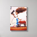 Search for black hair canvas prints Girl