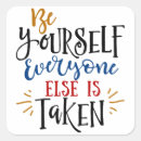 Search for yourself stickers Quote