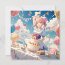 Search for anime birthday invitations Girl