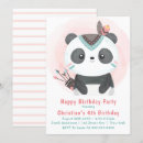 Search for panda bear birthday invitations Pink