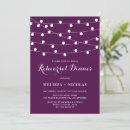 Search for purple rehearsal dinner invitations String lights
