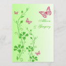 Search for green butterflies wedding invitations Floral