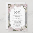 Search for silver 50th birthday invitations Watercolor