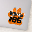 Search for orange number stickers Player