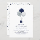 Search for 25th silver birthday invitations Modern