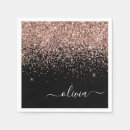Search for black and rose gold napkins Girly