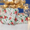 Search for poinsetta wrapping paper Watercolor