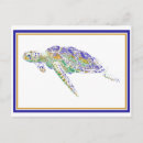 Search for sea turtle art postcards Swimming