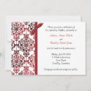 Search for black white red damask wedding invitations Bow