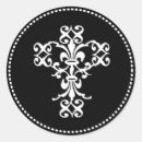 Search for white cross on black stickers Baptism
