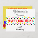 Search for happy 13th birthday invitations Celebration