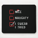 Search for naughty mousepads Santa