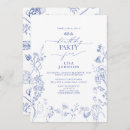 Search for victorian party invitations Blue and white