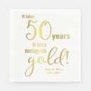 Search for 50th anniversary napkins Gold foil