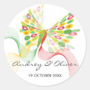 Search for ribbon wedding stickers Retro
