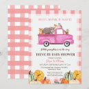 Search for vintage truck baby shower invitations A little pumpkin