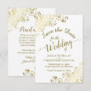 Search for gold white save the dates Pencil us in