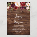 Search for floral rustic wedding invitations Burgundy