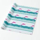 Search for dolphins wrapping paper Pink