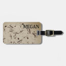 Search for music luggage tags Black and white