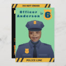 Search for police kids birthday invitations Officer