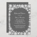 Search for winter rehearsal dinner invitations Snowflakes