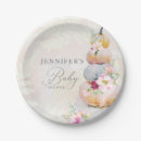 Search for fall baby shower plates Watercolor pumpkin