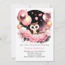 Search for pink owl baby shower invitations Woodland