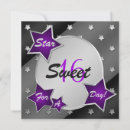 Search for stars sweet 16 invitations Silver