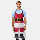 Search for red christmas aprons Santa claus
