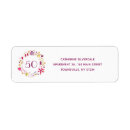 Search for floral birthday return address labels Fifty and fabulous