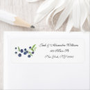 Search for blueberry return address labels Watercolor