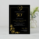 Search for elegant 50th anniversary invitations Floral