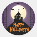 Search for haunted house full moon bats stickers Scary